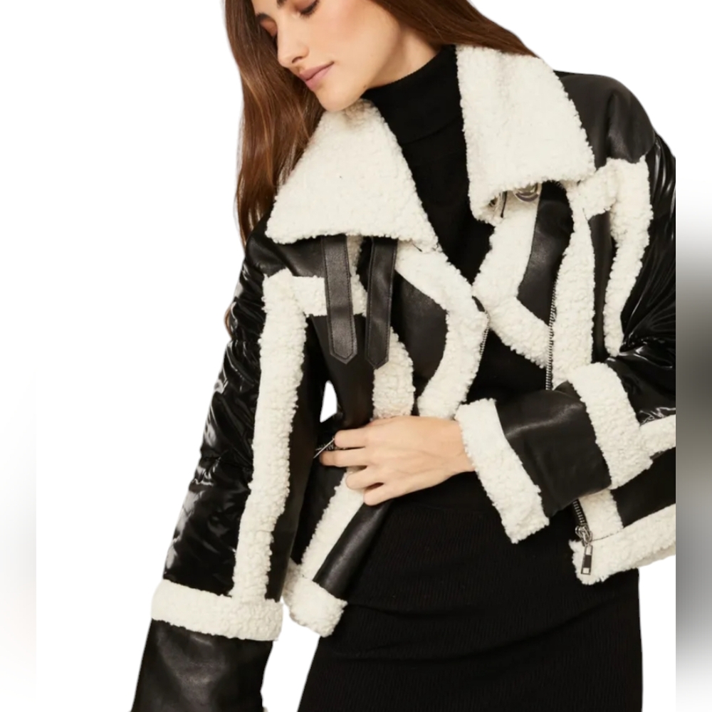 NVLT super cute Faux Shearling Bomber ❤️